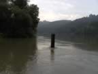 COLLONGES AU MONT D OR, still rising waterlevel and increasing current